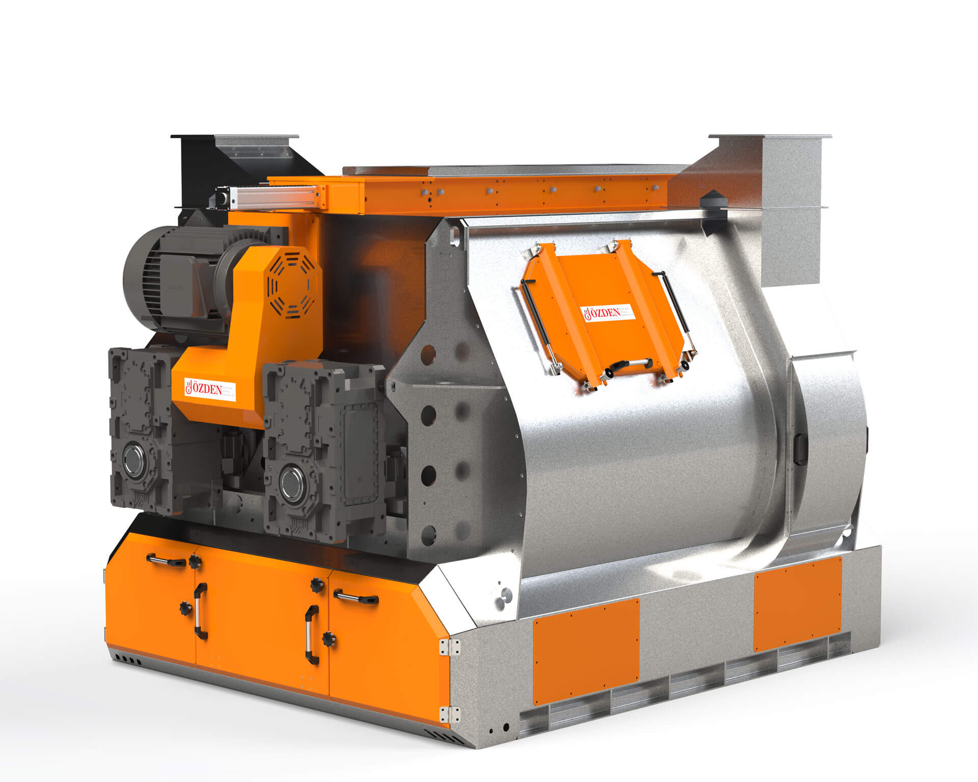 Mixer || ÖZDEN FEED MACHINES - MILLING INDUSTRY - Özden Feed Mill Machines - Feed Factory Machinery Manufacturing, Flour Factory Machinery Manufacturing, Salt Factory Machinery Manufacturing - Plant Installation, Aspirator, Cebritav, Bagging Scale, Double Deck Roller, Garbage Purifier, Elevator, Semolina Purifier, Jet Filter, Husk Peeler, Square Sieve, Bran Brush, Control Panel, Screw Auger, Vibro Scanner, Trieur, Rotoflow, Stone Separator, Single Deck Roller, Pellet Press, Molasses, Hammer Mill, Mixer, Accessories